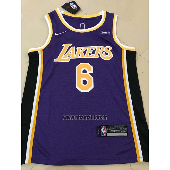 Maillot Los Angeles Lakers LeBron James NO 6 Statement 2021-22 Volet